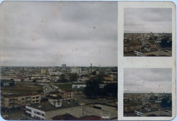 Foto tirada em 1983 em Curitiba próxima a rodoferroviária do alto de um prédio